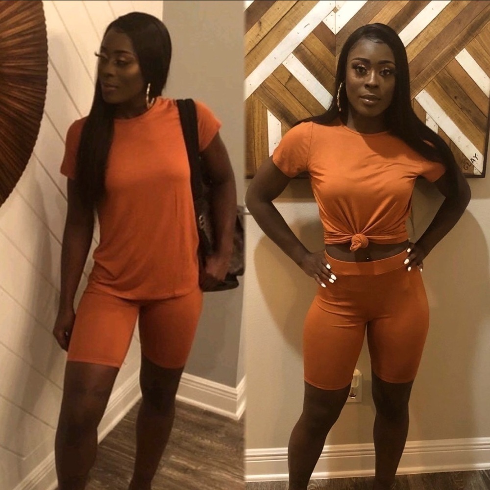 Rust Orange Short Set - Picture 1 of 4